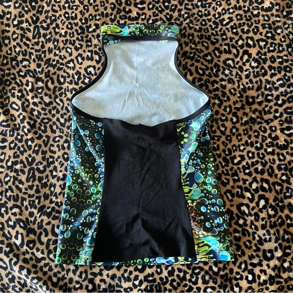 💙🫧NWOT Warrior Within Design Green Liquid Light Set-Top XS/Slim Bells pants S💚🫧 - Picture 4 of 11